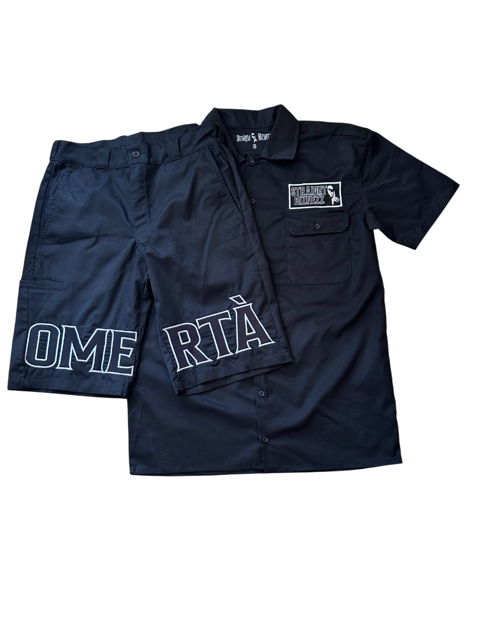 Black Omertà Dickies Shorts Set