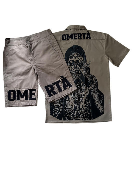 Khaki Shorts Set