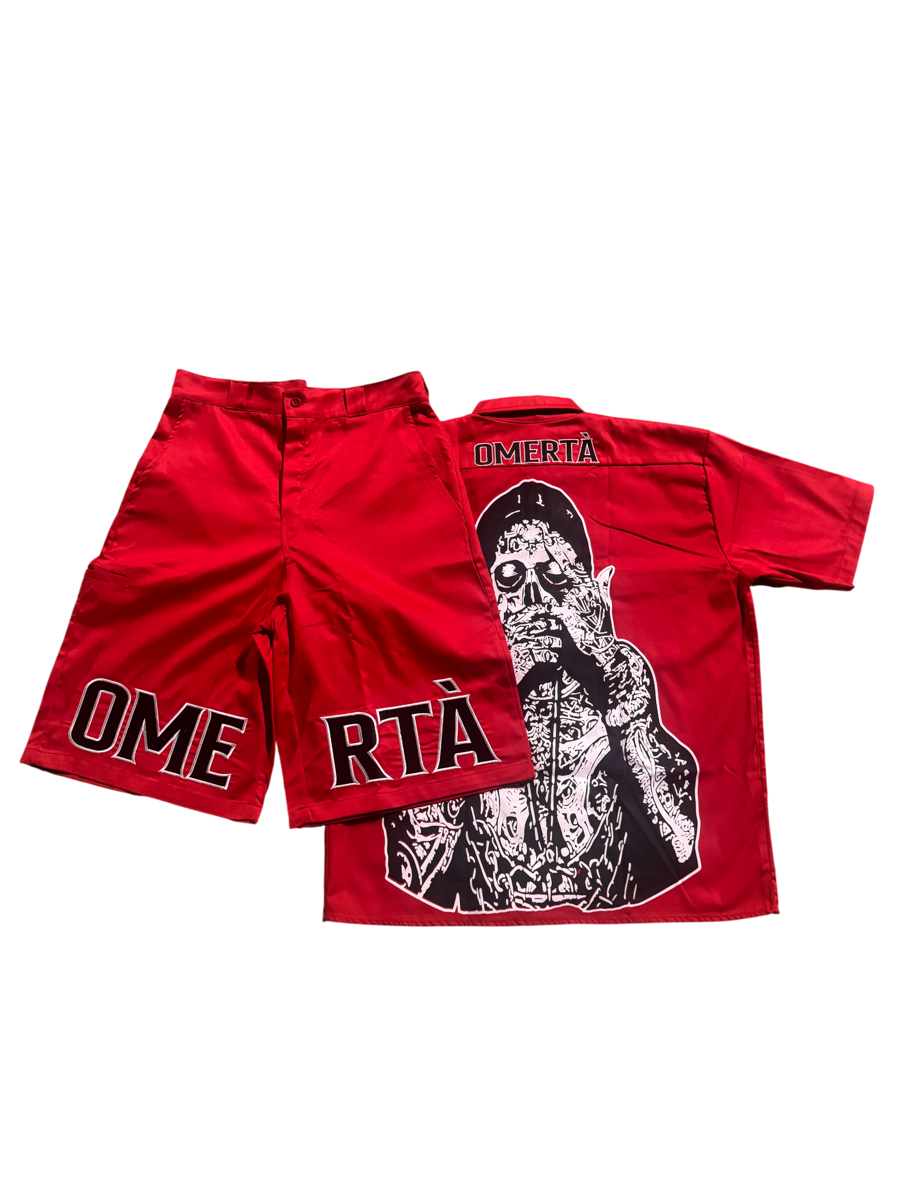 (Pre-Order) Red Omertà Dickies Shorts Set