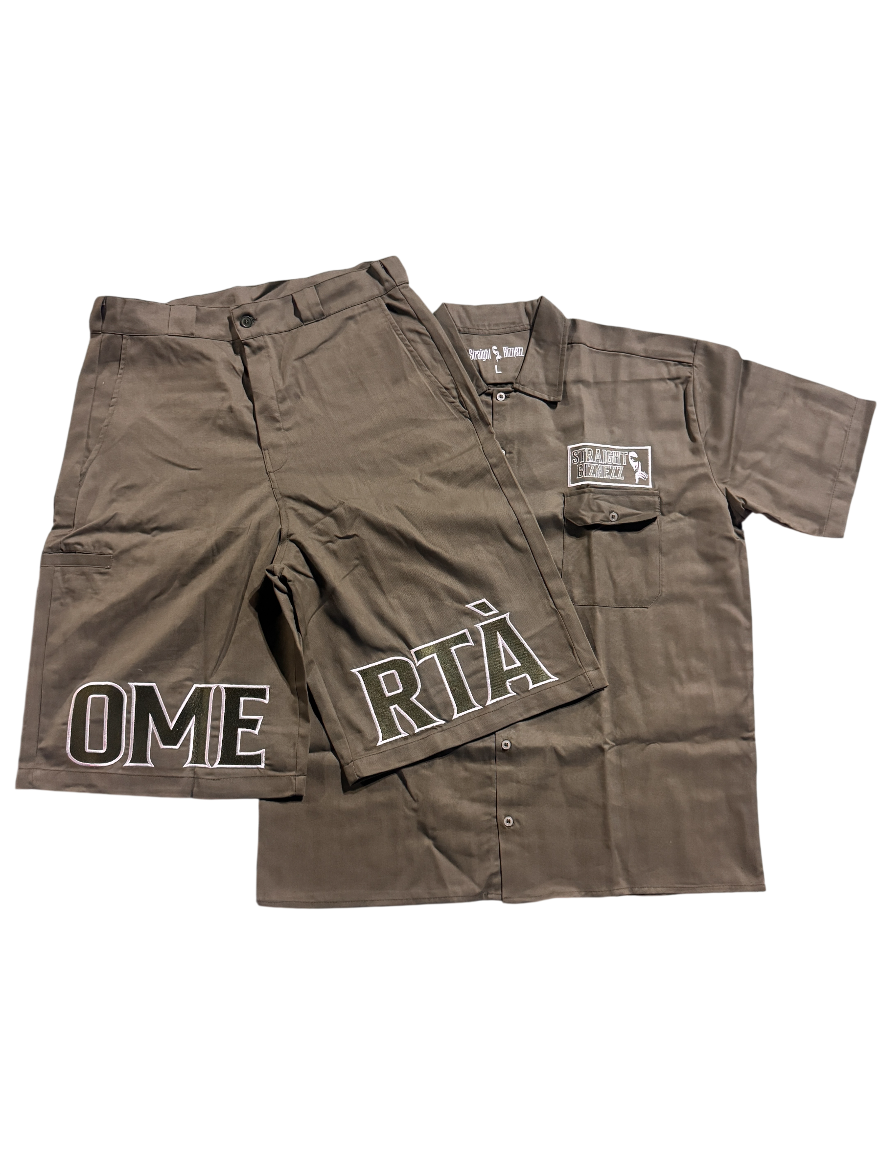 (Pre-Order) Olive Green Omertà Dickies Shorts Set