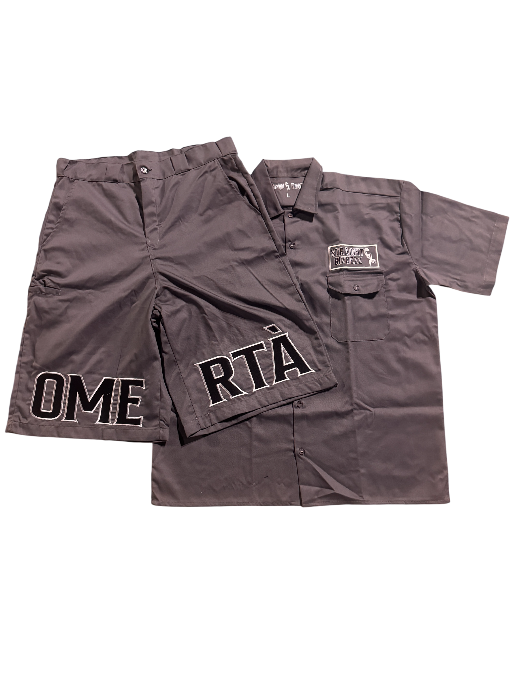 (Pre-Order) Grey Omertà Dickies Shorts Set