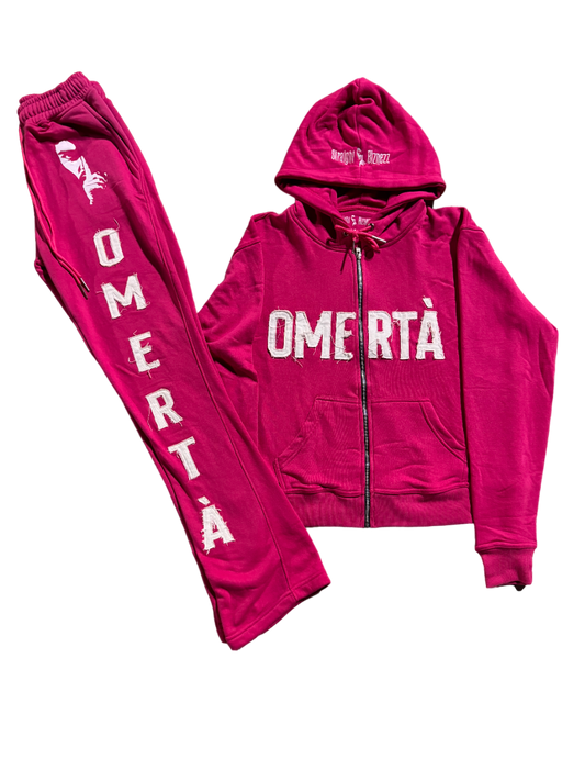 Pink Omertà Jogging Suit